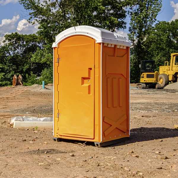 how often are the porta potties cleaned and serviced during a rental period in Groveland